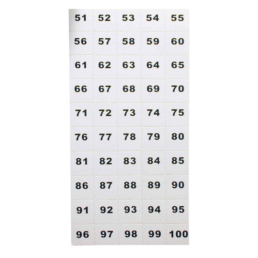 TELKEE PERF NUMBER SHEET 51-100