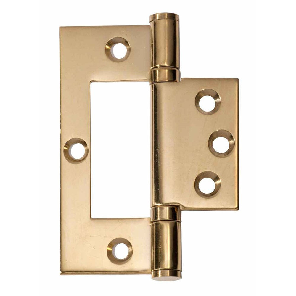 Tradco Hinge Hirline Polished Brass H100xW49xT2.5mm - 2497 Tradco