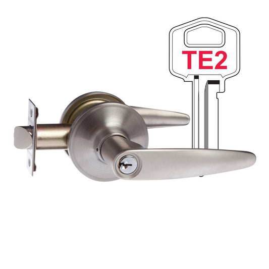 BRAVA Urban Tiebolt Entrance Lever Set TE2 Profile KD Satin Stainless Steel - TLC600SSS Brava