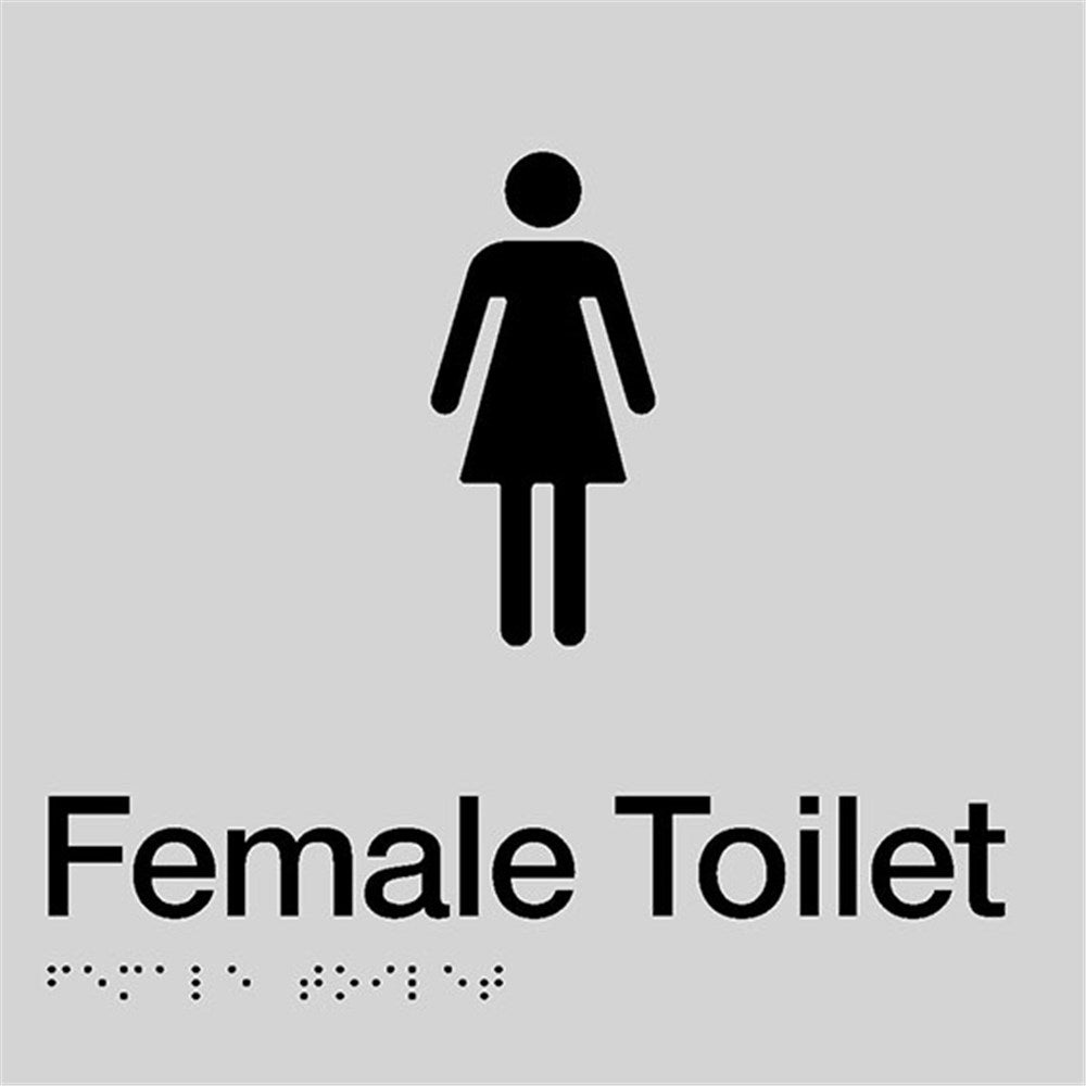 TTSM SIGN FEMALE TOILET   BLK/SIL TTSM