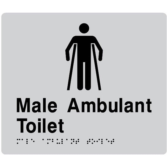 TTSM SIGN MALE AMBULANT TOILET  BLK/SIL TTSM