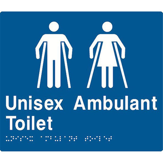 TTSM SIGN UNISEX AMBULANT   TOILET WHT/BLU TTSM