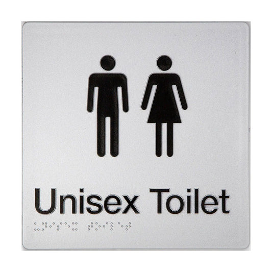 TTSM SIGN MALE/FEMALE TOILET  BLK/SIL TTSM