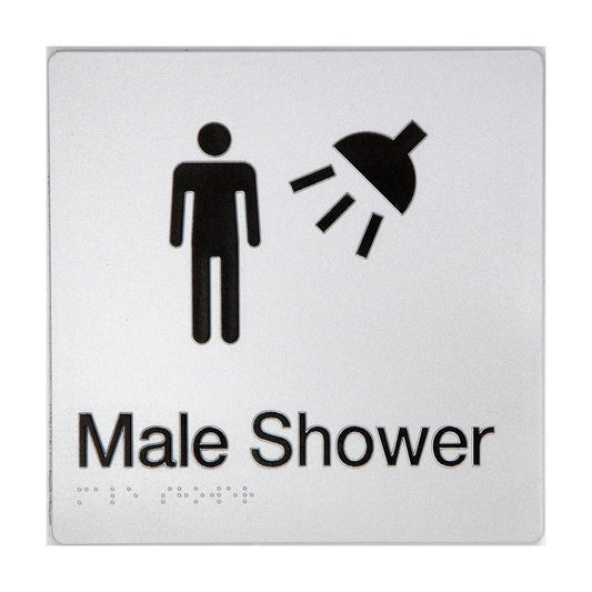 TTSM SIGN MALE SHOWER SIL/BLK TTSM