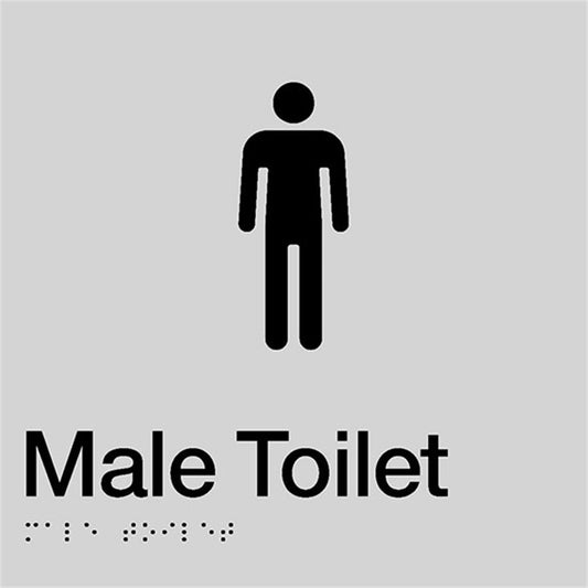 TTSM SIGN MALE TOILET BLK/SIL TTSM