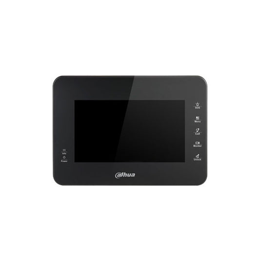 Dahua IP Indoor 7inch Residential/Apartment Intercom Touch Screen Monitor, Black, requires VTNS1060AA or 12VDC Connection - DHI-VTH1560B Dahua