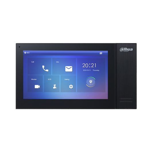 Dahua IP Indoor 7inch Residential/Apartment Intercom Touch Screen Monitor, Black - DHI-VTH2421FB-P Dahua