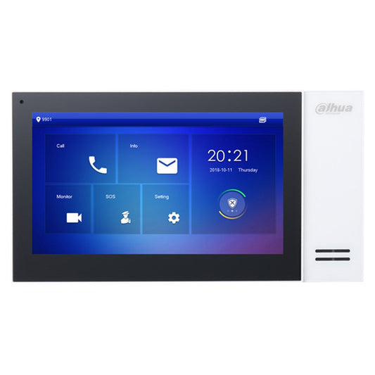 Dahua IP Indoor 7inch Residential/Apartment Intercom Touch Screen Monitor, White - DHI-VTH2421FW-P Dahua