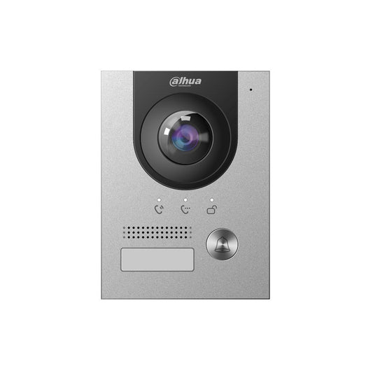 Dahua IP or 2-Wire Video 1 Button Silver Residential Intercom Door Station with 2MP Camera, IP65 and IK07 - DHI-VTO2202F-P-S2 Dahua