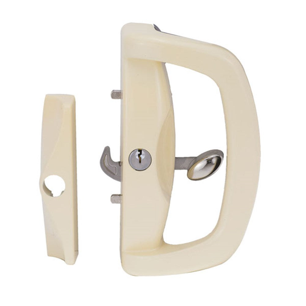 Whitco Blaxland Sliding Door Lockset with Double Cylinder Offset Outer Pull and Universal Strike in Primrose - W500219 Whitco