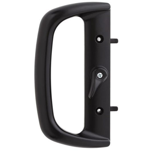 Whitco Mawson Sliding Door Lockset External Cylinder LW4 Profile KD with Outer Pull and Mawson Strike in Black - W540117 Whitco