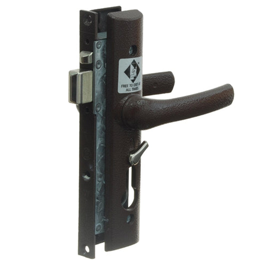 Whitco Tasman Escape Hinged Security Door Lock Kit without Cylinder in Brown - W807013 Whitco