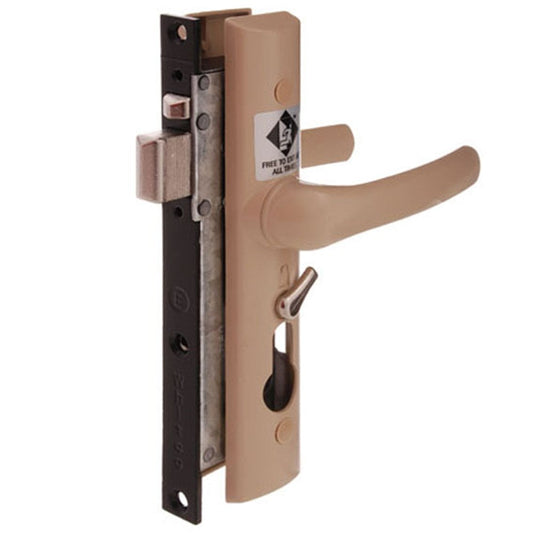 Whitco Tasman Escape Hinged Security Door Lock Kit without Cylinder in Stone Beige - W807028 Whitco