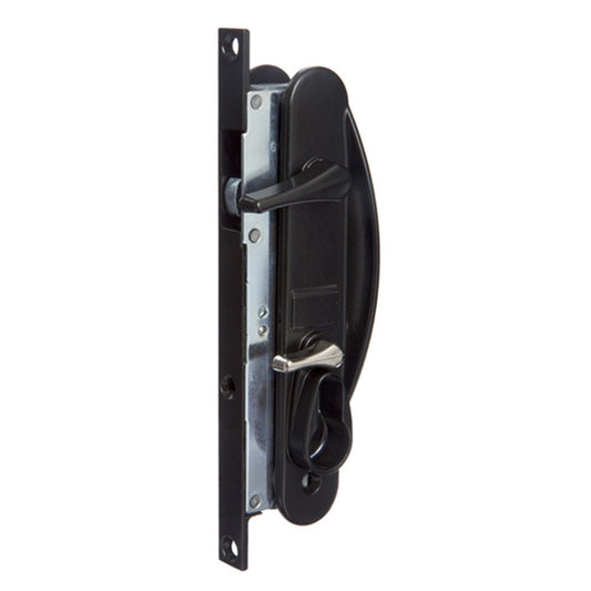 Whitco Leichhardt Sliding Security Door Single Point Lock with Extended Lever without Cylinder in Black - W866917 Whitco