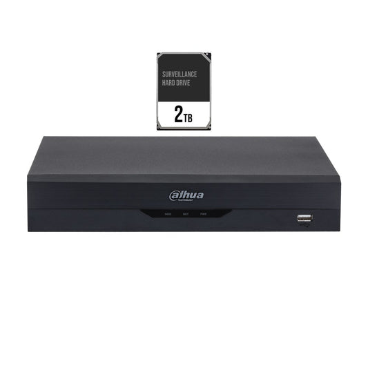 Dahua WizSense Series Penta-Brid 8 Channel XVR, 1 HDD Bay, installed with 2TB HDD - XVR5108HS-4KL-I3/2TB Dahua