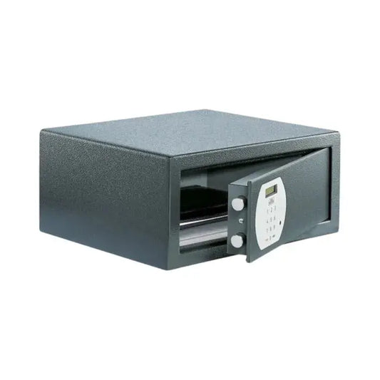 BURG-WÄCHTER Safe - Electronic 28 Litres | For Laptops, featuring digital keypad, flush-mounted door, and reinforced bolts for home or office use.