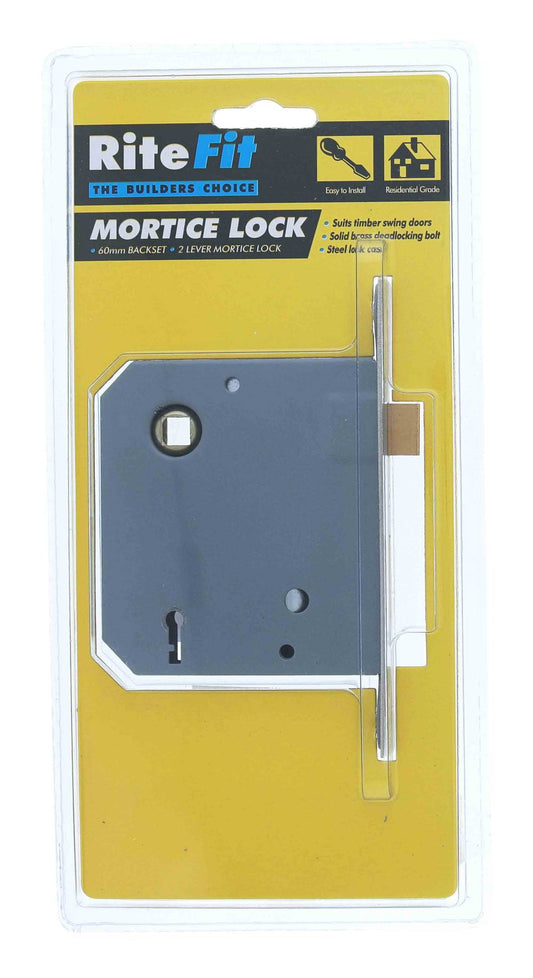 Lenlok 1309 Mortice Lock, 60mm backset, Keyed Alike B key, Boxed, Stainless Steel