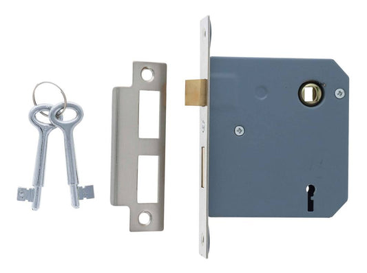 Lenlok 1309 Mortice Lock, 60mm backset, Keyed Alike E key, Boxed, Stainless Steel