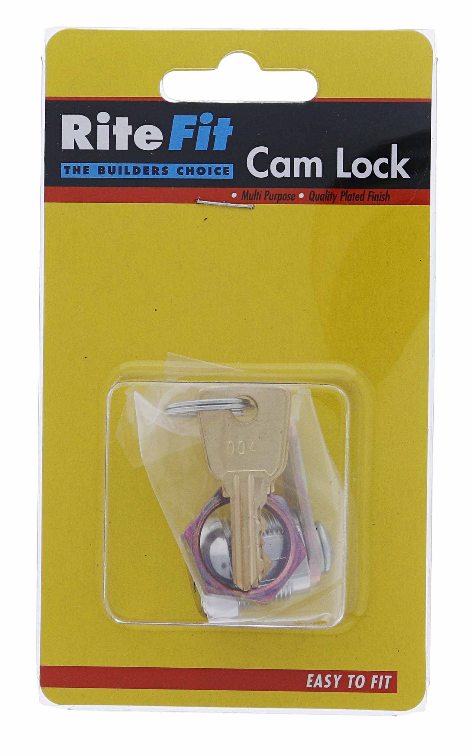 Lenlok 1612 LKW2 16MM Round Face Non-mastered Cam Lock, 30mm cam, Keyed to Differ , Display Pack