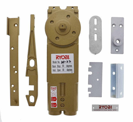 Ryobi Transom, 90 Degree, 70kg Door Closer, Hold Open, Boxed