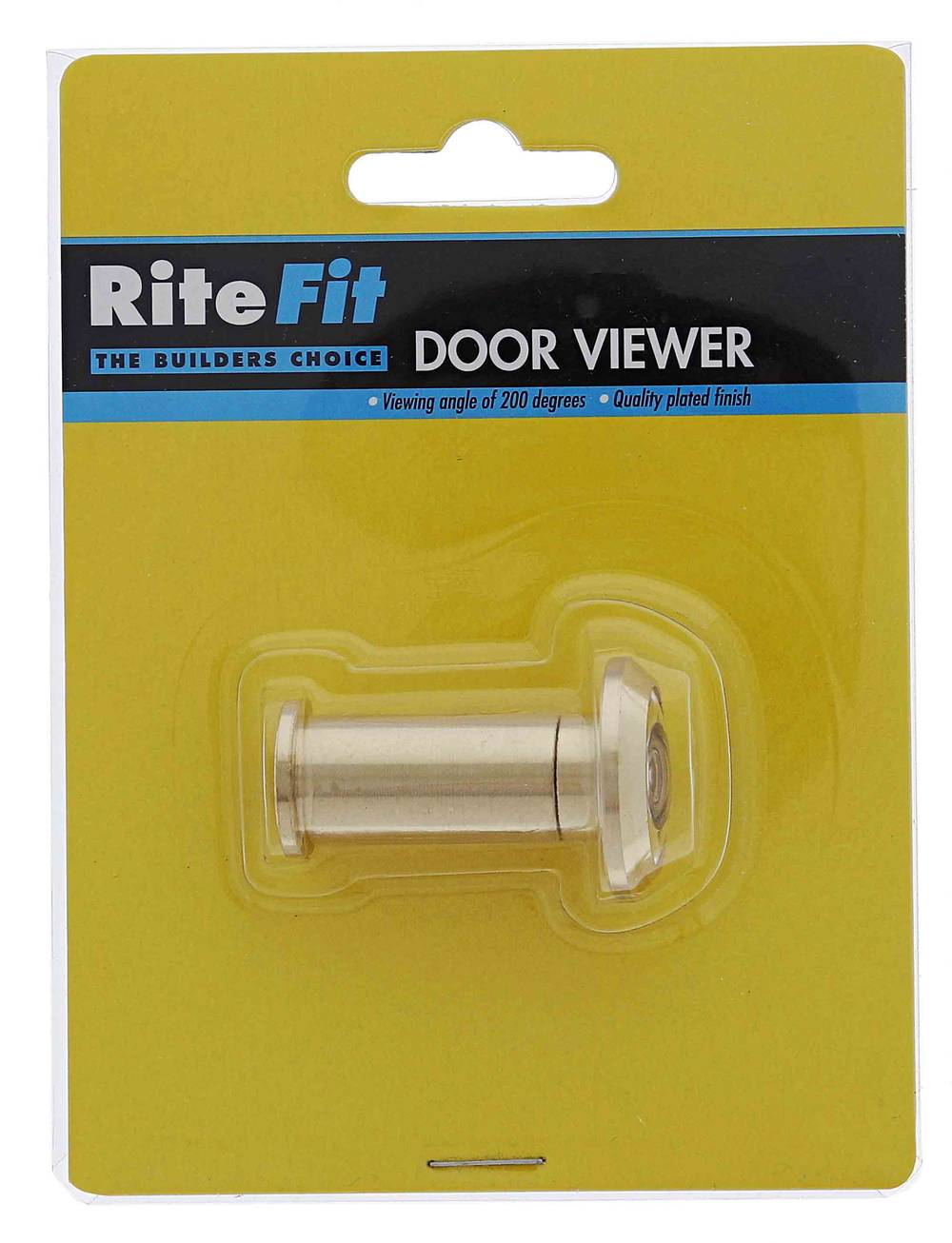 Lenlok 200 Degree Door Viewer, Fire rated, Display Pack, Polished Brass