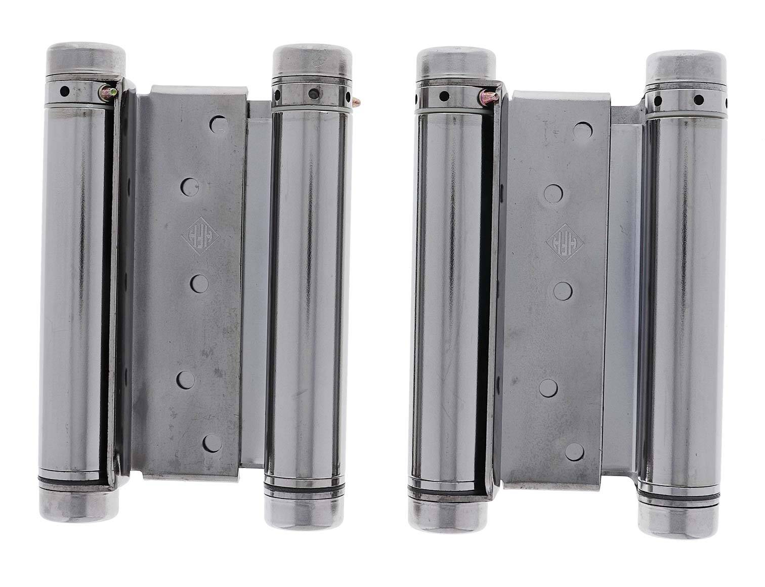 Lenlok Double Action, 150MM Spring Hinge, Pair, Chrome Plate