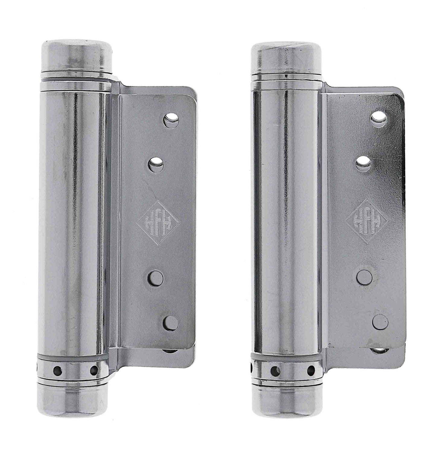 Lenlok Single Action, 100MM Spring Hinge, Pair, Chrome Plate