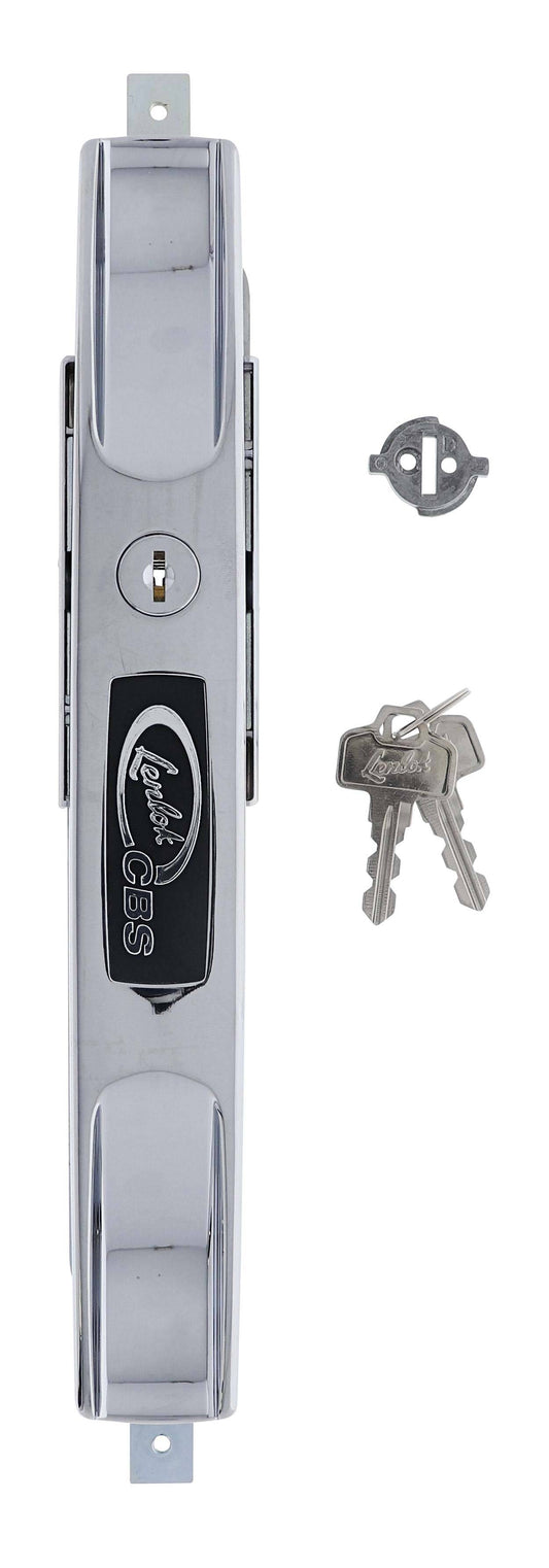 Lenlok 4323 Long Dual Grip Face Roller Door Lock, Wafer, LF Keyed Alike KA4,