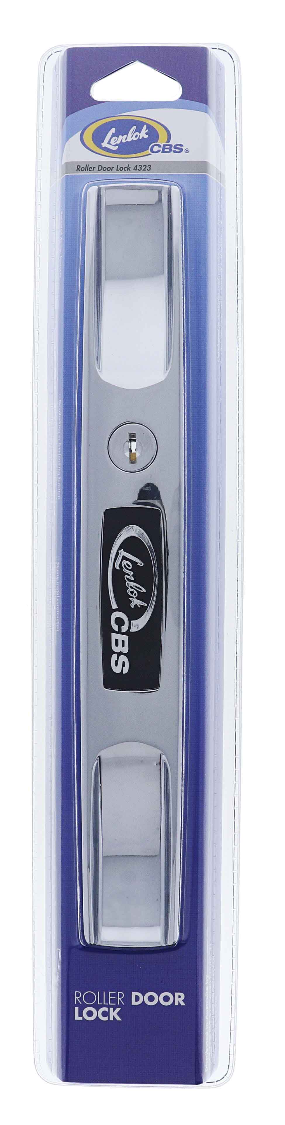 Lenlok 4323 Long Dual Grip Face Roller Door Lock, Wafer, LF Keyed to Differ , Display Pack