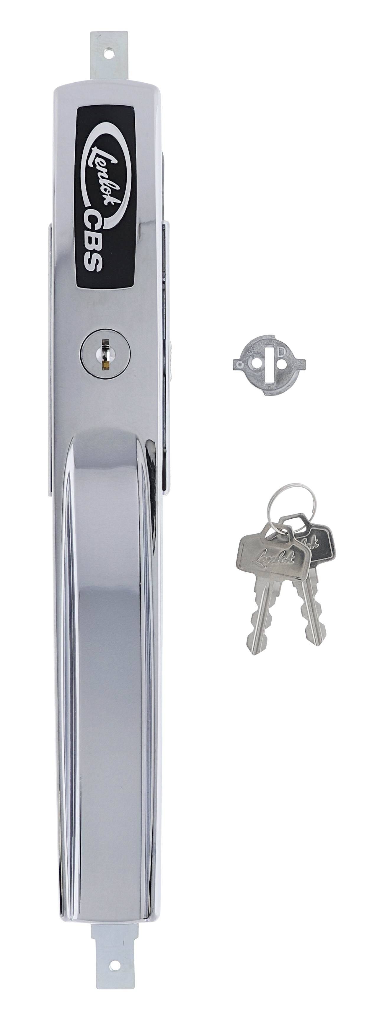 Lenlok 4369 Long Single Grip Face Roller Door Lock, Wafer, LF Keyed Alike KA2,