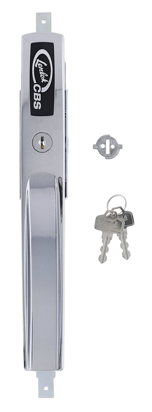 Lenlok 4369 Long Single Grip Face Roller Door Lock, Wafer, LF Keyed Alike KA3,