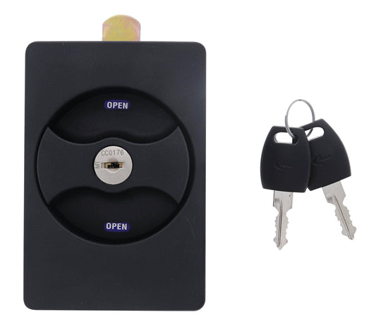 CL A-553r, Flush Mount Cabinet Lock, Vertical cam, Keyed to Differ, Bakelite