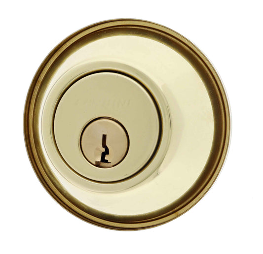 Carbine ALB series Double Cylinder Deadbolt, 60-70mm backset, TES5 Keyed to Differ , Boxed, Polished Brass