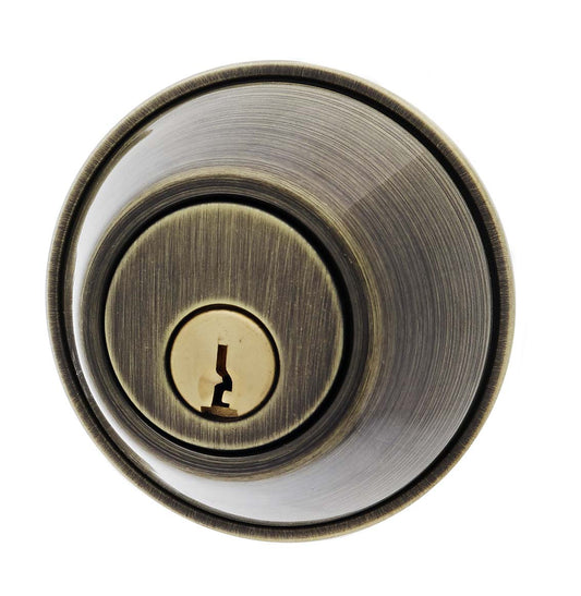 Carbine ALB series Double Cylinder Deadbolt, 60mm backset, C4 Keyed to Differ , Boxed, Antique Brass