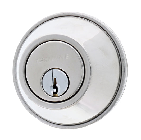 Carbine ALB series Single Cylinder and Turn Deadbolt, 60-70mm backset, TES5 Keyed to Differ , Boxed, Chrome Plate
