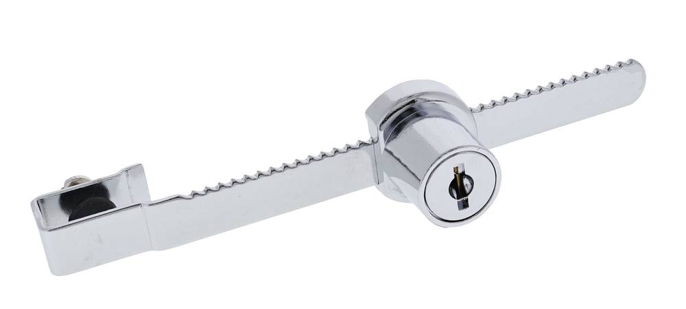 Lenlok Glass Sliding Showcase Ratchet Lock, Keyed Alike 2268, Poly Bag