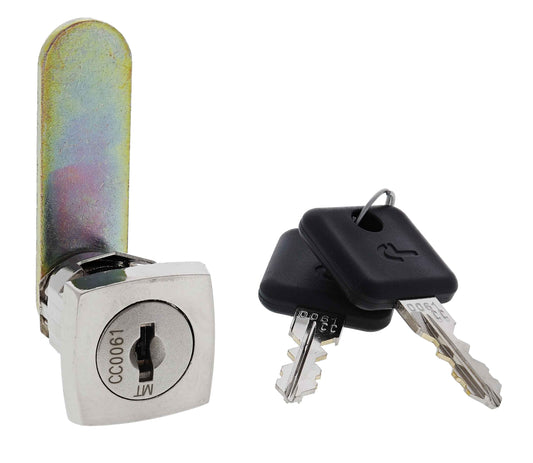 CL Aq-203 Quick Fix Camlock Lock, Large face 90 degree, 44mm Flat Cam, Keyed to Differ