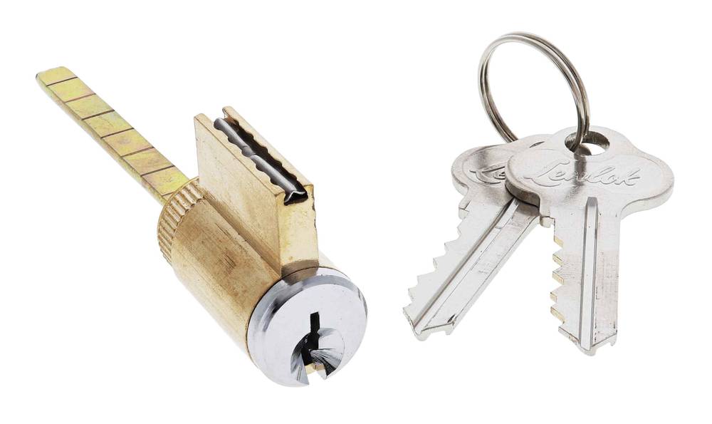 Lenlok Sliding Cylinder, 5 pin, C4 Keyed Alike KA52414, Chrome Plate Boxed