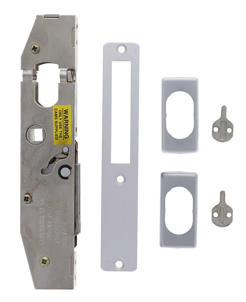 Lenlok C-702, Hinged door, Long Throw, 36mm Bolt, Body only, Boxed Single, Satin Chrome