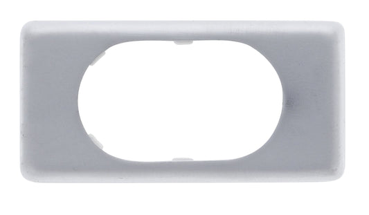 Lenlok Rectangular, Oval Escutcheon with Nylon Insert, Satin Chrome