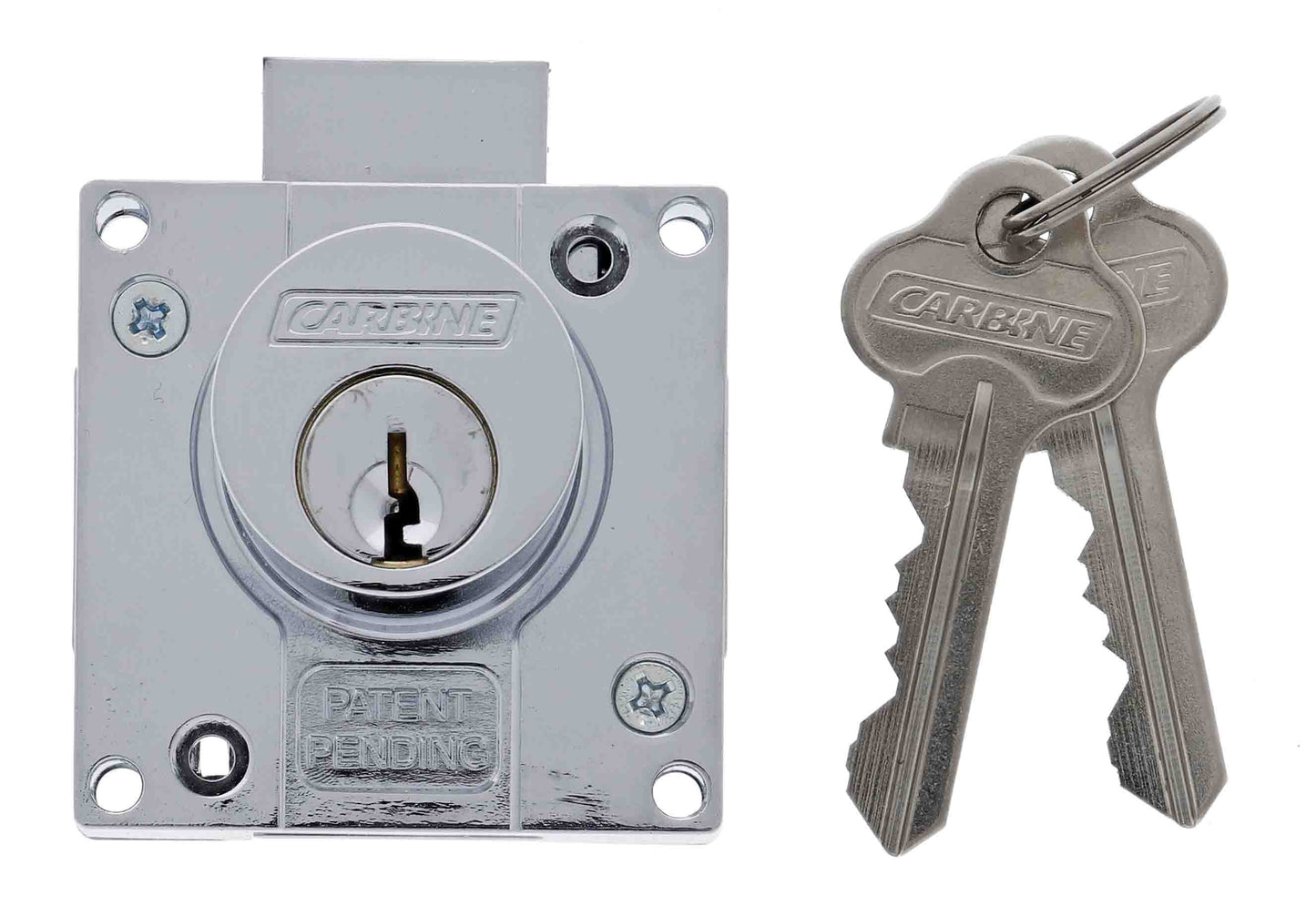 Carbine CCL Cupboard Lock , Latch, Keyed Alike KA1, Boxed, Chrome Plate