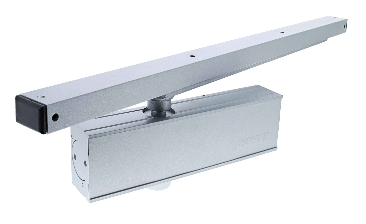 Carbine CDC-1 Radius EN2-4 40kg door closer, Silver, with Backcheck and slide rail arm