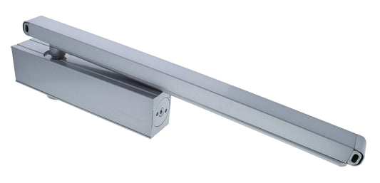 Carbine CDC-CA1 Radius door closer (Push side) EN2-4 40kg - 80kg, Silver, with Backcheck with angle bracket