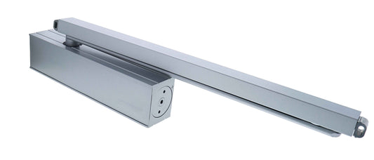 Carbine CDC-CA2 Radius door closer (Pull side) EN2-5 40kg - 100kg, Silver, with Backcheck