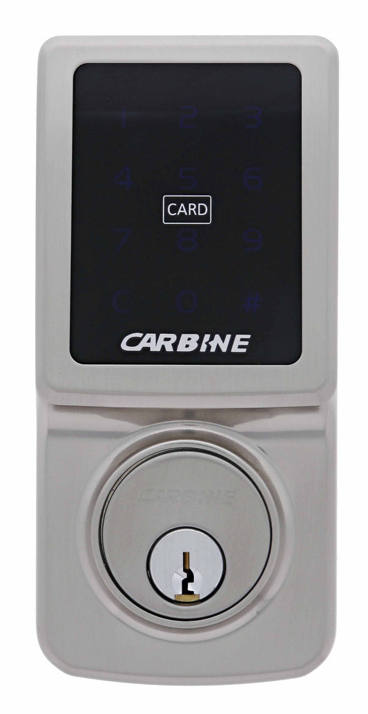 Carbine CEL-3in1 Electronic Deadbolt, Less batteries, Boxed, Satin Nickel