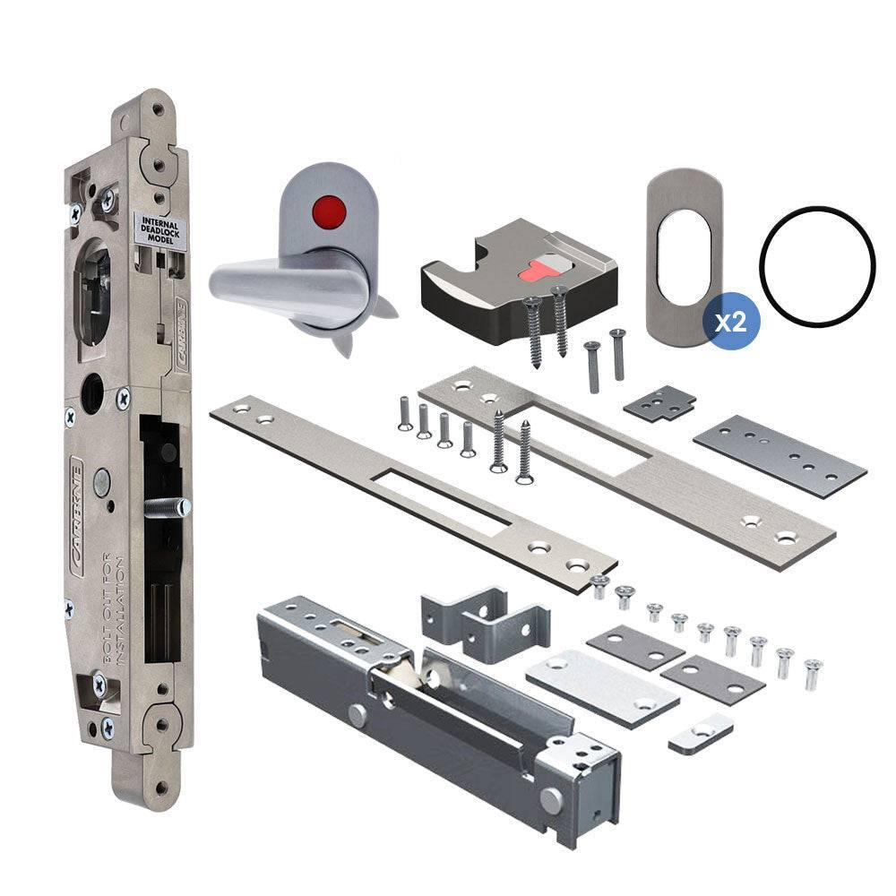 Carbine Acrobat Cylinder and Turn Standard model, Sliding Door, , No cylinder with turnsnib includes escutcheons, suits Timber, Includes Latching Strike, Long Bolt