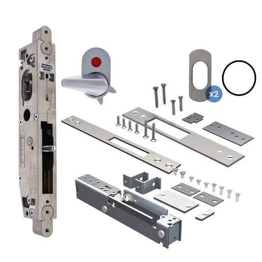 Carbine Acrobat Cylinder and Turn Standard model, Sliding Door, , No cylinder with turnsnib includes escutcheons, suits Timber, Includes Latching Strike, Less Bolt