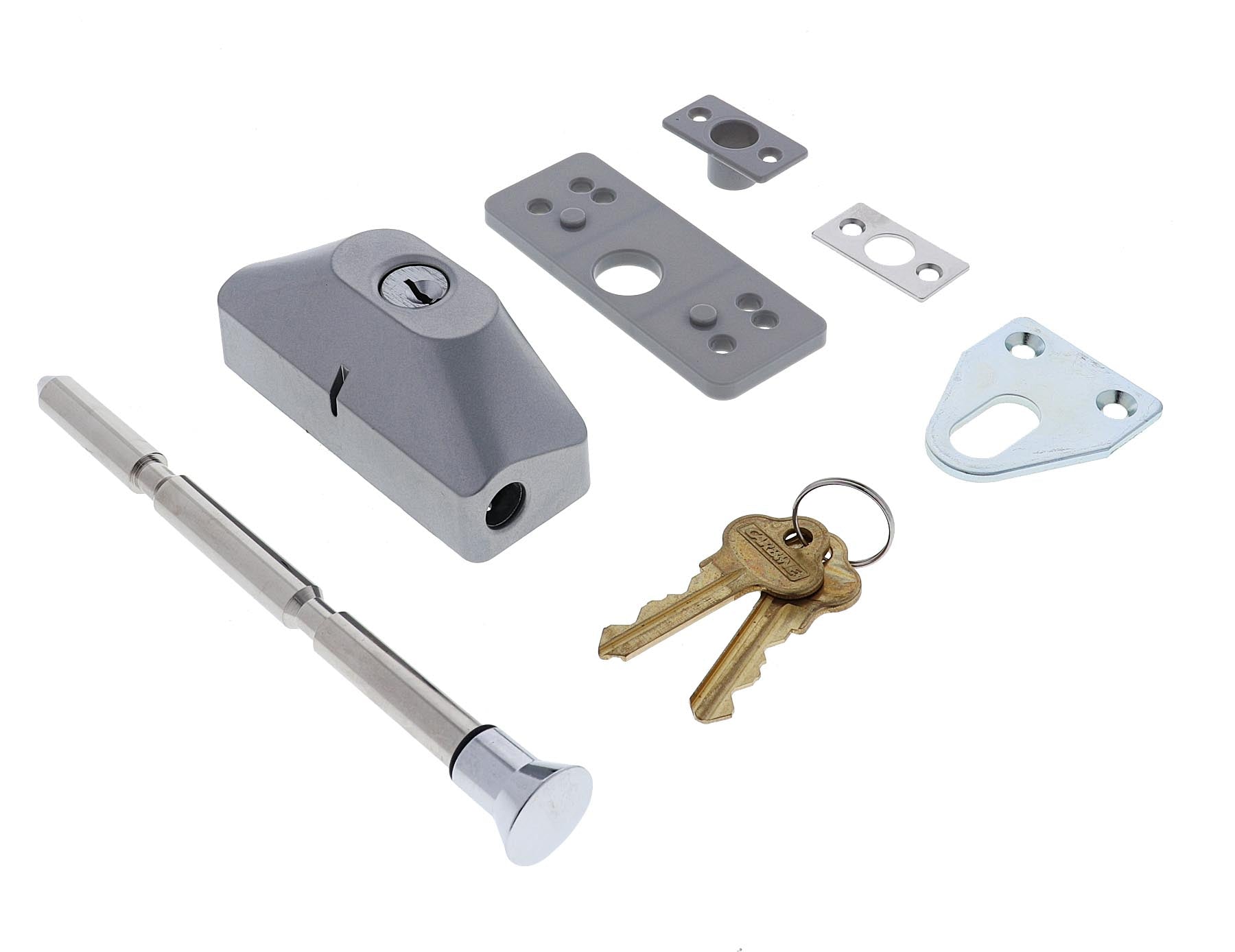 Carbine Chdpb-si Heavy Duty Patio Bolt, C4 Keyed Alike KA2, Poly Bag, Silver