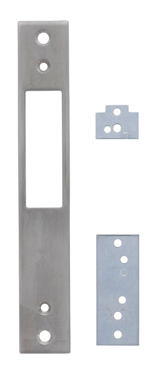 Carbine Acrobat latching strike timber face plate kit satin chrome