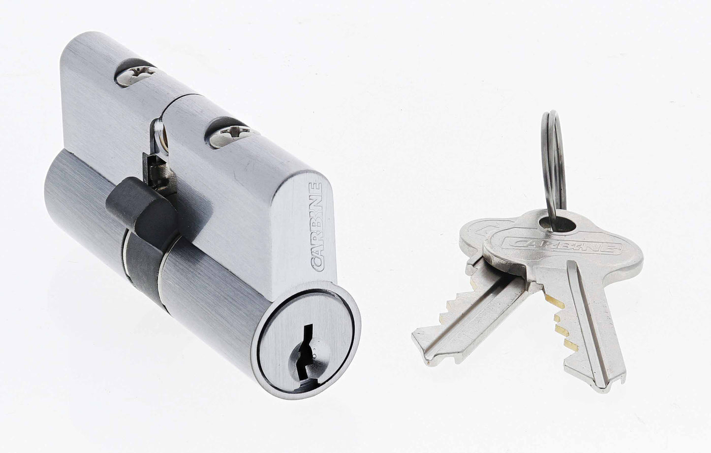 Carbine Euro Double cylinder Fixed Cam, 5 pin, C4 Keyed Alike, KA2, Boxed, Satin Chrome